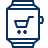 Shopping Cart Application Smart Watch Icon from Cyber Line Set