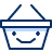 Shopping Basket Smile Icon from Cyber Duotone Set