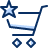 Shopping Cart Favorite Star Icon from Cyber Duotone Set