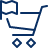 Shopping Cart Flag Icon from Cyber Line Set