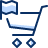 Shopping Cart Flag Icon from Cyber Duotone Set
