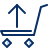 Shopping Cart Heavy Upload Icon from Cyber Duotone Set