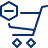Shopping Cart Subtract Icon from Cyber Line Set