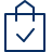 Shopping Bag Check Icon from Cyber Line Set