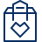 Shopping Bag Heart 1 Icon from Cyber Line Set