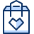 Shopping Bag Heart 1 Icon from Cyber Duotone Set