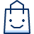 Shopping Bag Smile Icon from Cyber Duotone Set