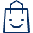 Shopping Bag Smile Icon from Cyber Line Set