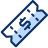 Ticket Discount Dollar Icon from Cyber Duotone Set
