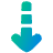 Arrow Dashed Cool Down Icon from Plump Gradient Set