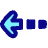 Arrow Dashed Left Icon from Plump Pop Set