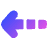 Arrow Dashed Left Icon from Plump Gradient Set