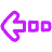 Arrow Dashed Left Icon from Plump Neon Set