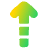 Arrow Dashed Warm Up Icon from Plump Gradient Set