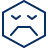 Smiley Frown 1 Icon from Cyber Line Set