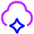 Ai Cloud Spark Icon from Plump Neon Set