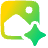 Ai Generate Landscape Image Spark Icon from Plump Gradient Set