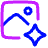 Ai Generate Landscape Image Spark Icon from Plump Neon Set