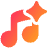 Ai Generate Music Spark Icon from Plump Gradient Set