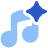 Ai Generate Music Spark Icon from Plump Flat Set