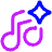 Ai Generate Music Spark Icon from Plump Neon Set