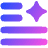 Ai Generate Text Spark Icon from Plump Gradient Set