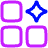 Ai Generate Variation Spark Icon from Plump Neon Set