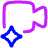 Ai Generate Video Camera Spark Icon from Plump Neon Set