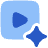 Ai Generate Video Spark Icon from Plump Flat Set