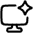 Computer Ai Spark Icon from Plump Line Set