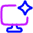 Computer Ai Spark Icon from Plump Neon Set