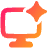 Computer Ai Spark Icon from Plump Gradient Set
