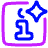Generate Insight Square Icon from Plump Neon Set