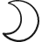 Astrology Symbol Moon Icon from Freehand Duotone Set