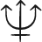 Astrology Symbol Neptune Icon from Freehand Duotone Set