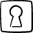 Lock Keyhole Square icon - Free transparent PNG, SVG. No Sign up needed.