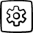Settings Cog Square Border icon - Free transparent PNG, SVG. No Sign up needed.