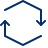 Synchronize Hexagon 1 Icon from Cyber Duotone Set