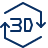 3D Sync Icon from Cyber Line Set
