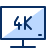 Television 4K Icon from Cyber Duotone Set