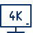 Television 4K Icon from Cyber Line Set