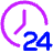 Time 24 Hours Icon from Plump Neon Set