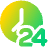 Time 24 Hours Icon from Plump Gradient Set