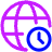 Time Globe Timezone Global Icon from Plump Neon Set