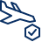 Airplane Arrival Check Icon from Cyber Line Set