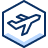 Airplane Hexagon Icon from Cyber Duotone Set