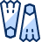 Flippers Icon from Cyber Duotone Set
