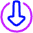 Arrow Download Receive Icon from Plump Neon Set