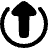 Arrow Upload Send Icon from Plump Remix Set