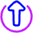 Arrow Upload Send Icon from Plump Neon Set